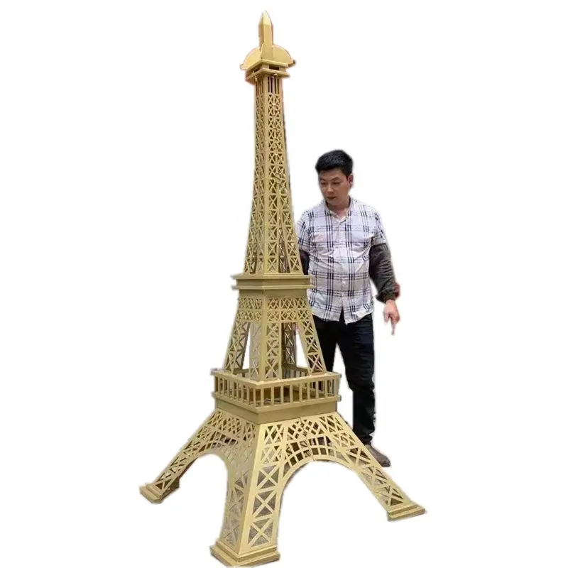 Patung Menara Eiffel Besi Besar Kustom Dekorasi Luar Ruangan Dijual Tinggi 210Cm