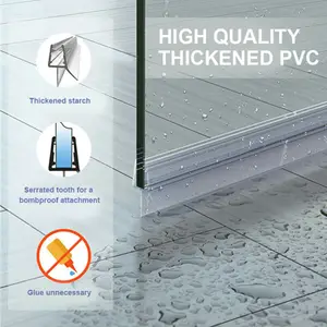 Tempered Glass Shower Door Sealing Strips PVC Plastic Shower Door Bottom Seal Strip