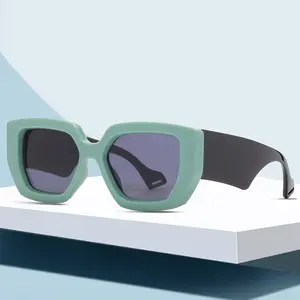 High Quality Thick Temple Sun Glasses Men Custom Logo Vintage Women Square Sunglasses 2022