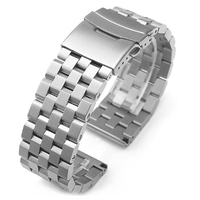 Bracelet de rechange pour montre/plongée hommes, en acier inoxydable, avec lien réglable par vis, accessoires de Sport, 20mm 22mm 24mm