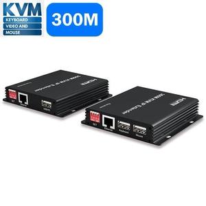 300M KVM <span class=keywords><strong>HDMI</strong></span> Extender <span class=keywords><strong>Via</strong></span> <span class=keywords><strong>Ethernet</strong></span> avec Boucle Out Support IR TX RX Cascade Connection Récepteur Émetteur - Product Image 4