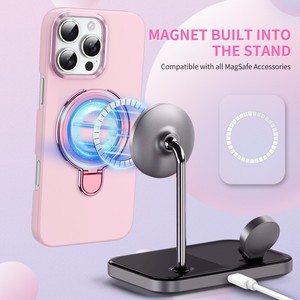 Senyork simple hard PC holder magnetic <b>charging</b> mobile phone <b>case</b> for iPhone 17 pro max 16plus 11 wholesale back cover - Product Image 4