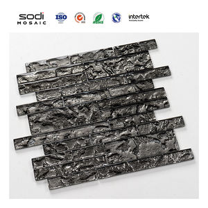 Hotel proietta mosaici in vetro a getto d'inchiostro <span class=keywords><strong>digitale</strong></span> con decorazione da parete interna di colore blu di cristallo verde facile e pulito - Product Image 3