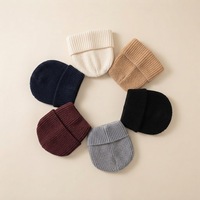 Bonnet en laine unisexe jacquard tricoté couleur unie, chaud pour l'automne et l'hiver, brodé, taille 48-50cm, en stock