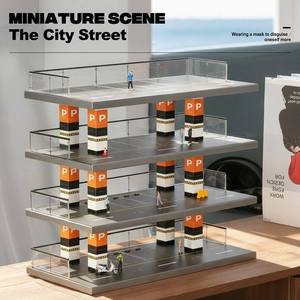 Diorama de Estacionamiento en Miniatura 1:64, Escenario de Casa DIY, Vitrina Acrílica Apilable para Bloques de Construcción de Arquitectura - Product Image 4