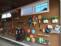 Panneau mural PVC 1000×500 mm pour garage – Slatwall intérieur/extérieur pour présentoirs & stockage, étagères murales fonctionn