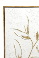 Art mural moderne de luxe sur toile, fleurs blanches et dorées, peint à la main, décoration de mariage, décoration murale pour la décoration de la maison