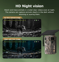Caméra de chasse ST-HC828 à double objectif 4G GPS solaire CMOS IP66 étanche 12MP avec détection de mouvement PIR et vision nocturne HD