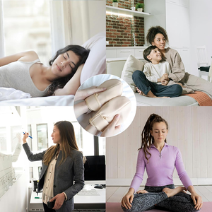 Pack de 2 compresses réutilisables à l'huile de ricin pour les pieds et les orteils, pour soulager les douleurs musculaires des pieds - Product Image 6