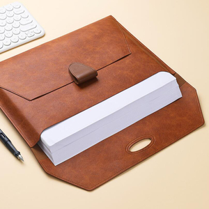Porte-documents <span class=keywords><strong>en</strong></span> cuir PU, format <span class=keywords><strong>A4</strong></span>, avec fermeture magnétique, organiseur de documents, porte-fichiers - Product Image 5