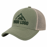 Casquettes de camionneur d'extérieur en gros, avec patch brodé personnalisé, dos en maille, pour le camping, la montagne, l'aventure, style vintage, casquette snapback