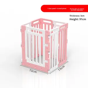 90Cm Hoge Indoor Plastic Grote Hondenhok Effen Patroon Huisdieromheining Voor Middelgrote Grote Honden Opvouwbare Box Afneembare Kooi Met Deur - Product Image 6