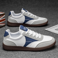 Chaussures de sport plates décontractées à semelle souple antidérapante, couleur unie tendance automne 2025, toutes occasions, basses, pour hommes