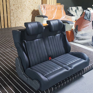 مقعد أريكة قابل للطي مزدوج لتعديل المركبات الترفيهية الصغيرة، مصنوع من الجلد الصناعي الفاخر المقاوم للماء - Product Image 2