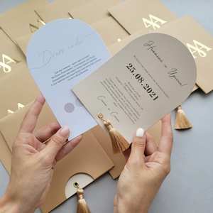 Faire-part de <span class=keywords><strong>mariage</strong></span> avec code vestimentaire ou RSVP Ensemble d'invitation de <span class=keywords><strong>mariage</strong></span> neutre Monogramme en or avec tasse beige Carte de luxe texturée - Product Image 1