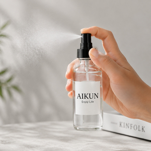 Aikun - Juego de Cajas de Regalo con Fragancia para Interiores, en Envases de Vidrio Transparente Compactos de 200 ml y 100 ml, Personalizables al por Mayor, para el Hogar, Baño y Hotel - Product Image 2