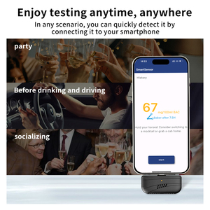 Hơi thở thông minh alcocester <span class=keywords><strong>Mini</strong></span> rượu Tester xách tay breathalyzer alcoholmeter Đối với trang chủ/sử dụng cá nhân/Quà Tặng - Product Image 5