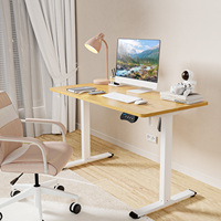 Fabricant vietnamien Bureau debout 120x60cm Réglable en hauteur électriquement en chêne Ergonomique Bureau assis-debout Supporte jusqu'à 70 kg/154 lb
