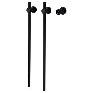 Hot Selling Geborsteld Goud Elektrisch Verborgen Verticale Verwarming Badkamer Handdoekenrek 2-Bar Warmer Met Verticaal Verwarmingselement - Product Image 3