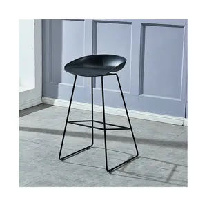 现代家具不锈钢餐椅高脚椅厨房重型酒吧凳