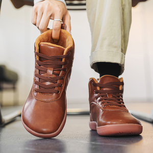 Fabricante de China, marca personalizada, caja de punta ancha, <span class=keywords><strong>botas</strong></span> altas para hombres y mujeres, zapatos descalzos de cuero Pu cálidos para la nieve de invierno informales - Product Image 6