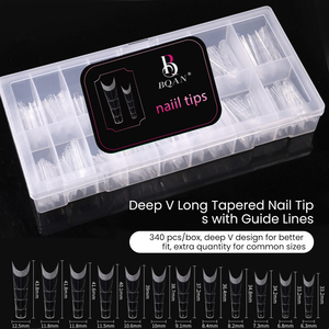 Set di 340 Forme per Unghie Riutilizzabili in 12 Misure, Punte Multiple per Gel Acrilico con Linee Guida - Product Image 4