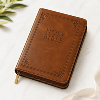 Service d'impression professionnel de livres à couverture rigide avec fermeture éclair en cuir marron personnalisé