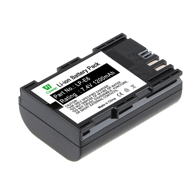 Cowon Brand New 7.4V 1200mAh 1600mah EOS 5D Mark II EOS 5D Mark III Canon EOS 6D Battery LP-E6 Battery for Camera Charger