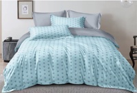 Parure de lit en microfibre ultra douce, écologique, vert clair, à motifs floraux minuscules, réversible, avec fermeture éclair et attaches aux coins