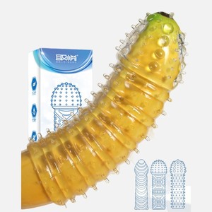 Giocattolo di cristallo amore Sexy drago pene ingrandimento preservativi Extender per gli uomini manica del pene - Product Image 1