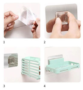 Nouvelle étagère murale créative pour salle de bain et chevet, support de savon et de téléphone portable, sans perçage, accessoire de rangement - Product Image 6