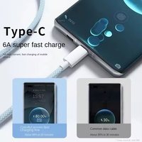 Universal 6A 66W 3 en 1 Super Carga USB Tipo-C Cable DE DATOS Nylon trenzado Carga rápida Micro USB Cargador Cable multifunción