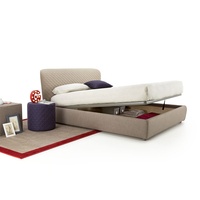 Baihai luxe italien ensemble de chambre meubles king size moderne italien dernier lit double avec rangement