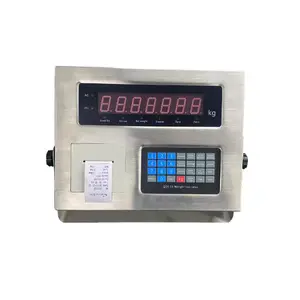 Stainless Steel 110V Analog Indikator Berat RS232 Printer Built-In untuk Weighbridge