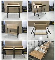 Bureau debout Guoge FG-2027, mobilier de bureau, bureau en MDF stratifié personnalisé, surface métallique, vente en gros, populaire pour PC