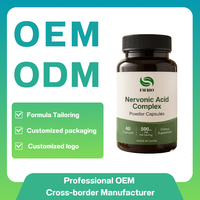 Capsules de complexe d'acide nervonique naturel à base de plantes pour la maintenance cognitive du cerveau, antioxydant nerveux, immunité, complément végétalien pour adultes
