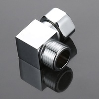 Robinet d'angle chromé M1/2*F1/2 en laiton carré, fixation murale pour salles de bain, toilettes, douches et robinetterie - Vente chaude