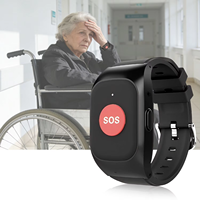 Montre connectée 4G pour personnes âgées avec détection de chute, suivi GPS, appel SOS, moniteur de fréquence cardiaque, bracelet pour personnes âgées