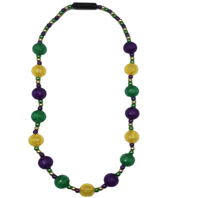Mardi Gras Beads Led Flashing Light Up Collar Fiesta Collar brillante Colorido Intermitente Led Beads Cosplay Collar de cuentas