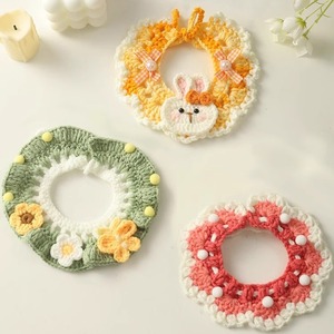 <b>Pet</b> Crochet Neck <b>Collar</b> Colorful Stars Cartoon Yarn Four Seasons For Cats And Dogs - Product Image 2