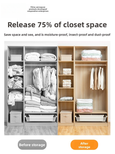 PA + PE universale di plastica salvaspazio armadio Organizer doppio zip cubo <span class=keywords><strong>sacchetti</strong></span> di tenuta <span class=keywords><strong>sottovuoto</strong></span> per abbigliamento materasso - Product Image 2