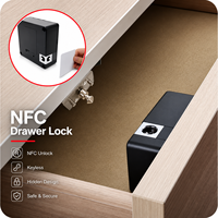 Serrure de tiroir dissimulée NFC pour armoire intelligente, personnalisable OEM/ODM, avec lecteur de carte électronique IC
