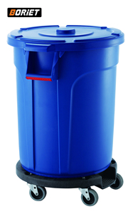 Màu Đỏ 120L Trong Nhà Tái Chế Chất Thải Bin Mà Không Có Nắp Đậy Đứng Thùng Rác Với Wheelie Nhựa Thùng Rác Container - Product Image 4