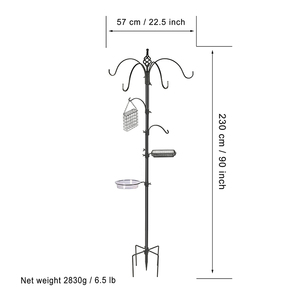 Bird <span class=keywords><strong>Feeding</strong></span> <span class=keywords><strong>Station</strong></span>, 6-Hook Steel Multi-Feeder - Product Image 3