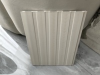 Panel Dinding WPC Putih Matte Beralur Tahan Air, Cladding Dinding Beralur untuk Interior, Latar Belakang TV, Dekorasi Rumah
