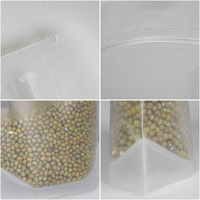 Sachet d'emballage alimentaire transparent en PET recyclé avec fermeture éclair pour épices et poudres