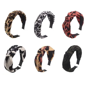 Neue Mode Leoparddruck knotenband schicke Kopfbedeckung für Damen Mädchen elegantes Haarband Haarzubehör
