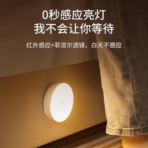 <b>Led</b> Night <b>Light</b> Rechargeable Human Body Sensor Wall <b>Light</b> For <b>Hallway</b> Staircase Bedroom Wardrobe 36V Acrylic Lampshade - Product Image 5