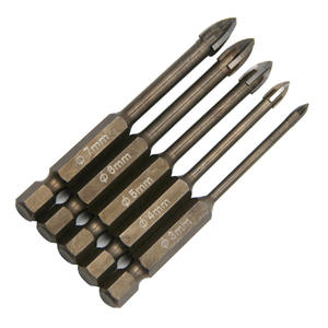 Brocas de cruz con vástago hexagonal Mr Drill, 5 piezas, 3-7 mm, recubiertas de TiCN para materiales sintéticos, grafito - Product Image 3