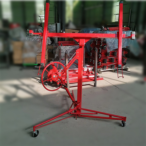 11FT Heavy Duty 150lbs kim loại vách thạch cao nâng mới xây dựng hoist Jack nâng lên cán Caster bánh xe có thể khóa cho mỏ ngành công nghiệp - Product Image 5